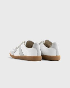 Maison Margiela Baskets Replica En Cuir De Veau Gris Clair | Baskets