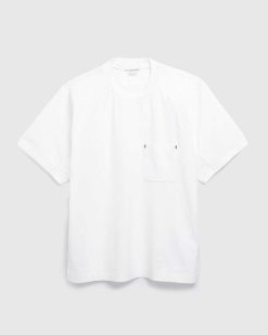 And Wander Merino Base Ss T Blanc Casse | T-Shirts