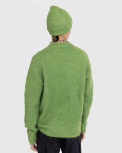 Acne Studios Pull Ras Du Cou Cheveux Vert Poire | Tricots