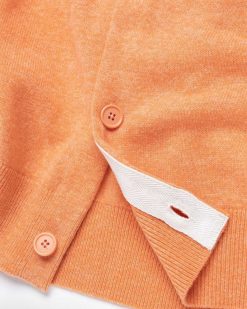 Acne Studios Cardigan A Col Rond Mandarin Orange Melange | Tricots