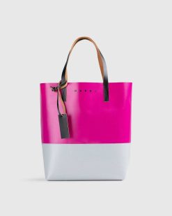 Marni Sac Shopping Tribeca Bicolore Rose/Gris | Sacs