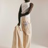 Highsnobiety Pantalon De Peintre En Toile A Panneaux Mixtes Highart Blanc Casse | Pantalon