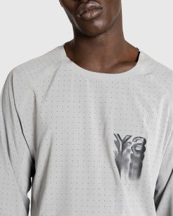 Y-3 Running Manches Longues Gris | T-Shirts