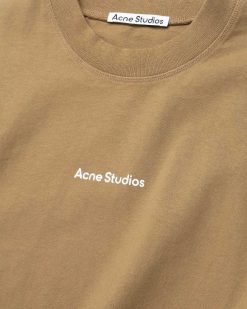 Acne Studios T-Shirt Logo Beige Boue | T-Shirts