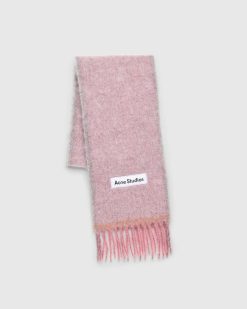 Acne Studios Echarpe A Franges En Laine Mohair Lavande | Accessoires D'Hiver