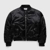 Jean Paul Gaultier Blouson Bomber Oversize En Satin Noir/Gris | Vetements D'Exterieur