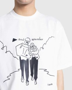 And Wander Yu Nagaba T-Shirt Imprime Blanc | T-Shirts