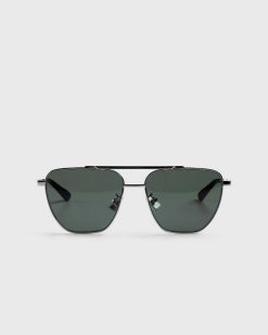 Bottega Veneta Lunettes De Soleil A Monture Carree Pilot Argent | Des Lunettes De Soleil