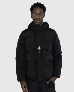 Stone Island Doudoune Reversible Nylon Metal Noir | Vetements D'Exterieur