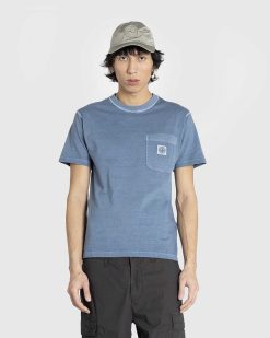 Stone Island T-Shirt A Poche Bleu Fonce | T-Shirts