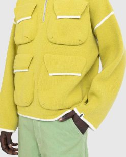 Bonsai Pull Cargo Demi-Zip Jaune | Tricots