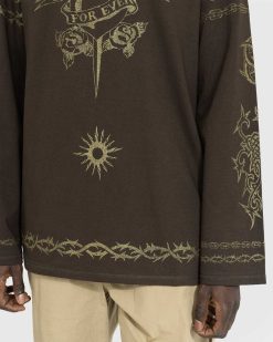 Jean Paul Gaultier Sweat-Shirt Tattoo Safe Sex Marron Fonce | T-Shirts