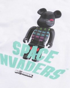 Medicom Space Invaders Be@Rtee Blanc | T-Shirts