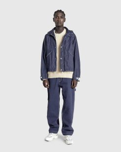 Stone Island Veste A Capuche En Lin Bleu Royal | Vetements D'Exterieur