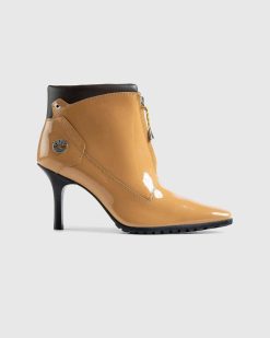 Veneda Carter Botte Mi-Longue Zippee En Cuir Verni De Ble | Bottes