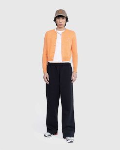 Acne Studios Cardigan A Col Rond Mandarin Orange Melange | Tricots