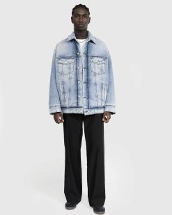 Acne Studios Veste En Jean Coupe Oversize Bleu Clair | Vetements D'Exterieur