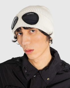 C.P. Company Bonnet Goggle Tricot Pistache | Chapeaux