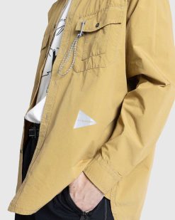 And Wander Chemise Cordura Typewriter Ls Beige | Chemises