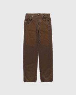 Winnie New York Jean Droit A Empiecements Marron | Pantalon