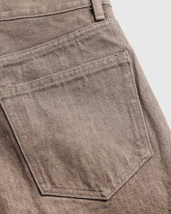 Auralee Pantalon Hard Twist Denim 5P Marron | Pantalon