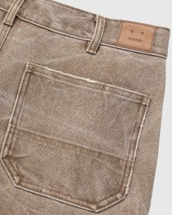 Acne Studios Pantalon En Toile Patch Marron Toffee | Pantalon