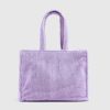 Acne Studios Sac Fourre-Tout A Bandouliere Avec Logo En Fourrure Lilas Violet | Sacs