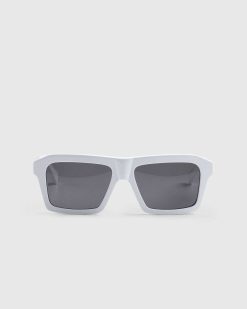 Bottega Veneta Lunettes De Soleil Carrees Classiques Blanc/Blanc/Gris | Des Lunettes De Soleil