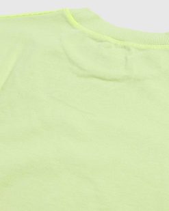 Acne Studios T-Shirt Manches Longues Logo Coton Bio Vert Fluo | T-Shirts