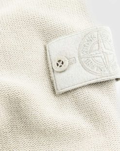 Stone Island Cardigan Demi-Zip Beige | Tricots