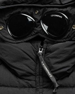 C.P. Company Veste De Masque A Capuche En Duvet Eco-Chrome R Noir | Vetements D'Exterieur