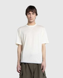 And Wander Base Unie Ss T Blanc | T-Shirts