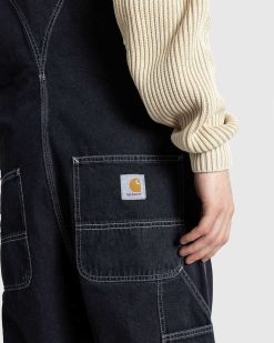 Carhartt WIP Salopette Noir/Stone Washed | Pantalon