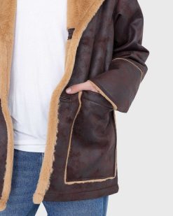 Séfr Veste Sheridan Faux Shearling Marron | Vetements D'Exterieur