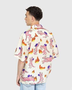 Marni Chemise Boutonnee En Soie Imprimee Multi | Chemises