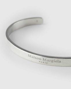 Maison Margiela Bracelet Manchette Logo Argent | Bijoux