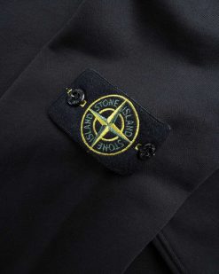 Stone Island Sweat-Shirt Ras Du Cou Teint En Piece Noir | Sueurs