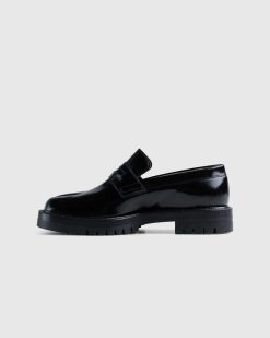 Maison Margiela Mocassins Tabi En Cuir Noir | Chaussures