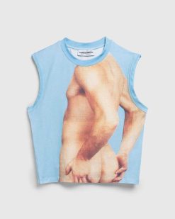 Carne Bollente Toucher Avec Les Yeux Debardeur Bleu | T-Shirts