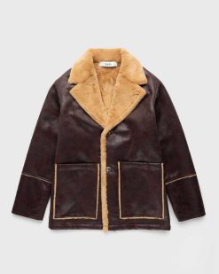 Séfr Veste Sheridan Faux Shearling Marron | Vetements D'Exterieur