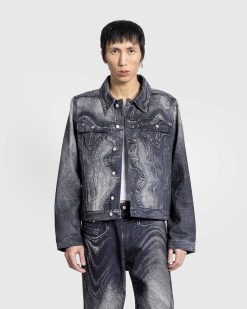 CAMPERLAB Veste En Jean Ondule Noir/Gris | Vetements D'Exterieur