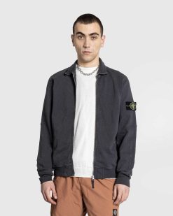 Stone Island Sweat-Shirt Entierement Zippe Charbon | Sueurs