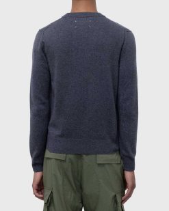 Maison Margiela Pull Col V Cachemire Gris | Tricots