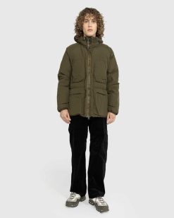 C.P. Company Veste Matelassee A Capuche Vert Lierre | Vetements D'Exterieur