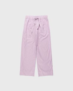 Birkenstock Pantalon De Pyjama En Popeline Rayures Mauves | Sous-Vetement