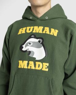 Human Made Sweat A Capuche Epais Avec Logo Vert | Sueurs