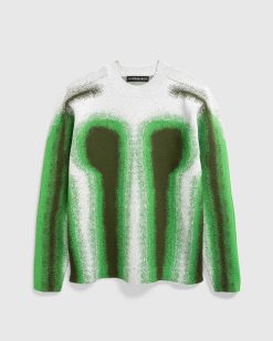 Y/Project Pull Col Rond En Maille Degradee Vert | Tricots