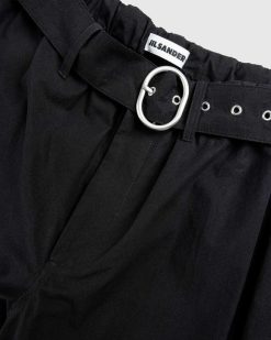 Jil Sander Pantalon Ceinture Noir | Pantalon