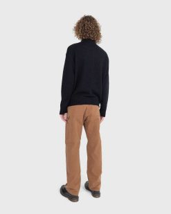 Auralee Pantalon En Toile Lourde Lavee Marron | Pantalon