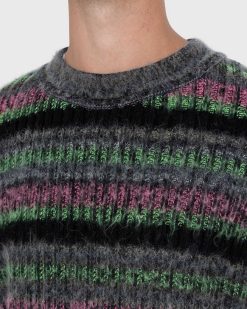 AGR Pull Ras Du Cou Fuzzy Mohair Multi | Tricots